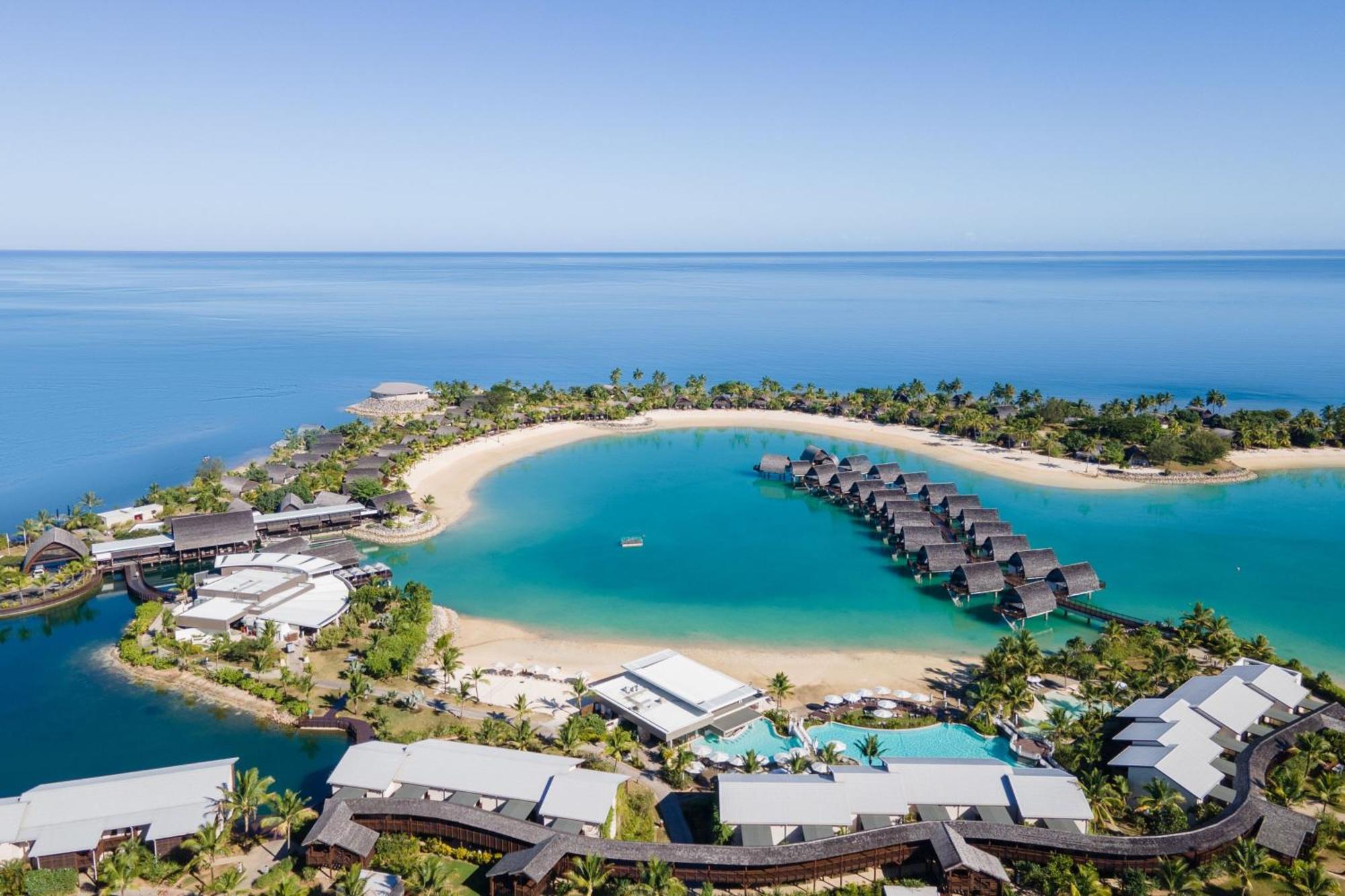 Fiji Marriott Resort Momi Bay Eksteriør bilde Aerial view of the resort